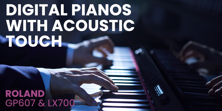Pianos digitais com toque acústico