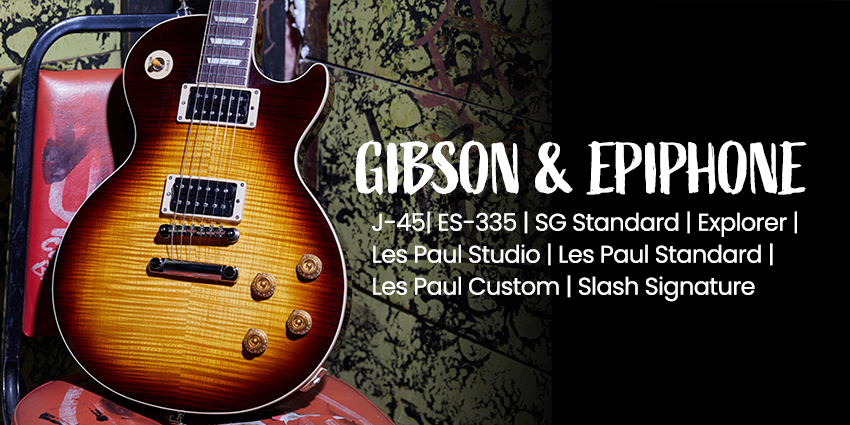 Guitares Gibson Custom et Epiphone